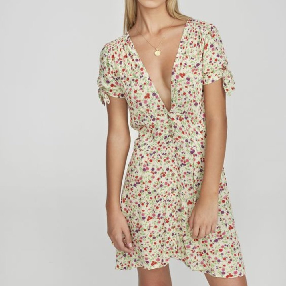 faithfull the Brand Bastille Floral Print Marianne Mini Dress